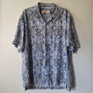 Tommy Bahama 100% Silk Vacation Shirt Button Up Short Sleeve